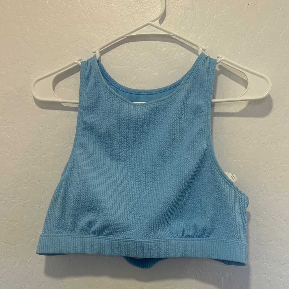 Nike Light Blue women's size large Cropped Tank‎ sleeveless swimwear top bra